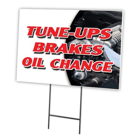 Signmission Tune Ups Brakes Oil Cha Yard & Stake outdoor plastic coroplast window, 1216 Tune Ups Brakes Oil Cha C-1216 Tune Ups Brakes Oil Cha
